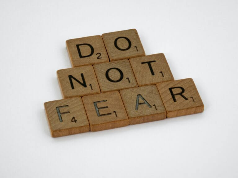 Scrabble Letters spelling out DO NOT FEAR