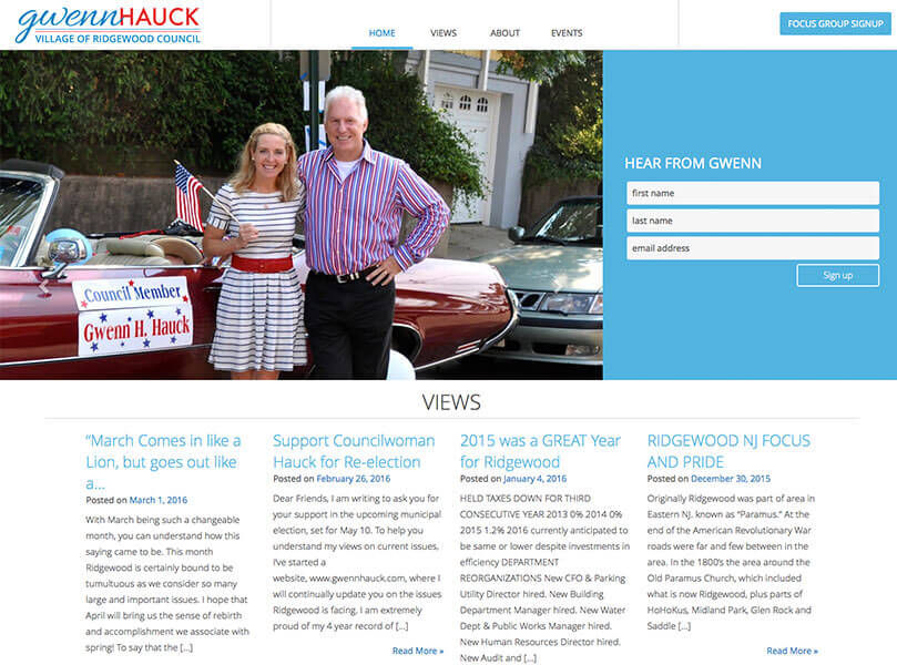Gwenn Hauck's New Website Screenshot
