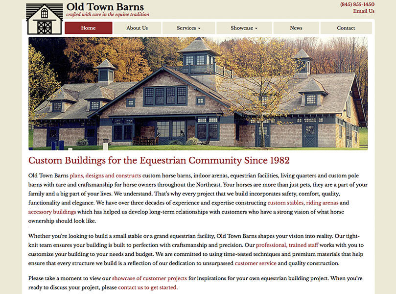 Newest Website Portfolio Addition: Old Town Barns